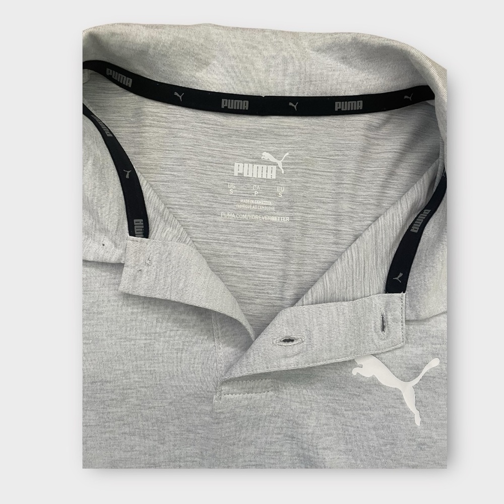 Puma Men's Gray Polo Shirt - Picture 2 of 4